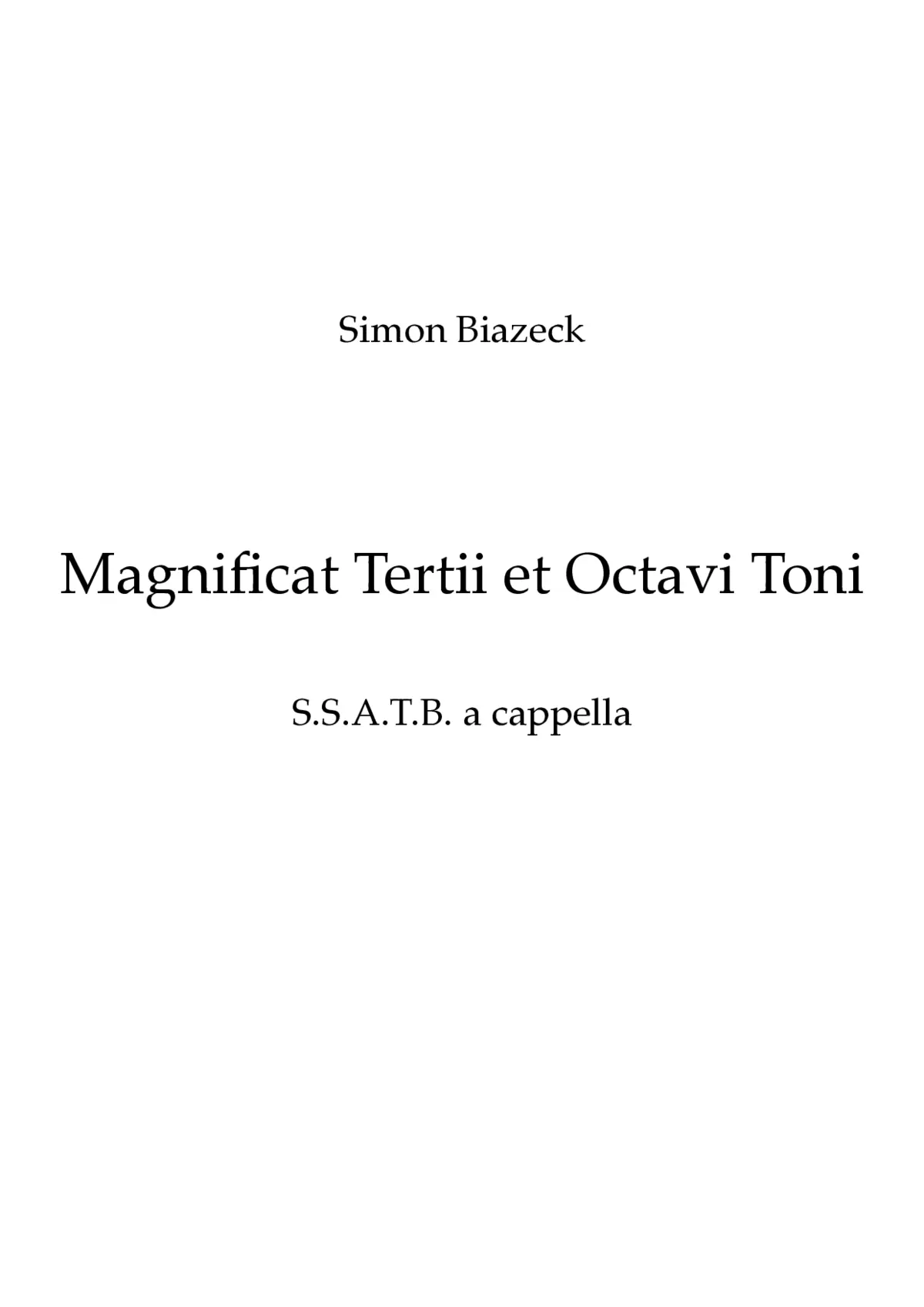 Magnificat Tertii et Octavi Toni - Page 1