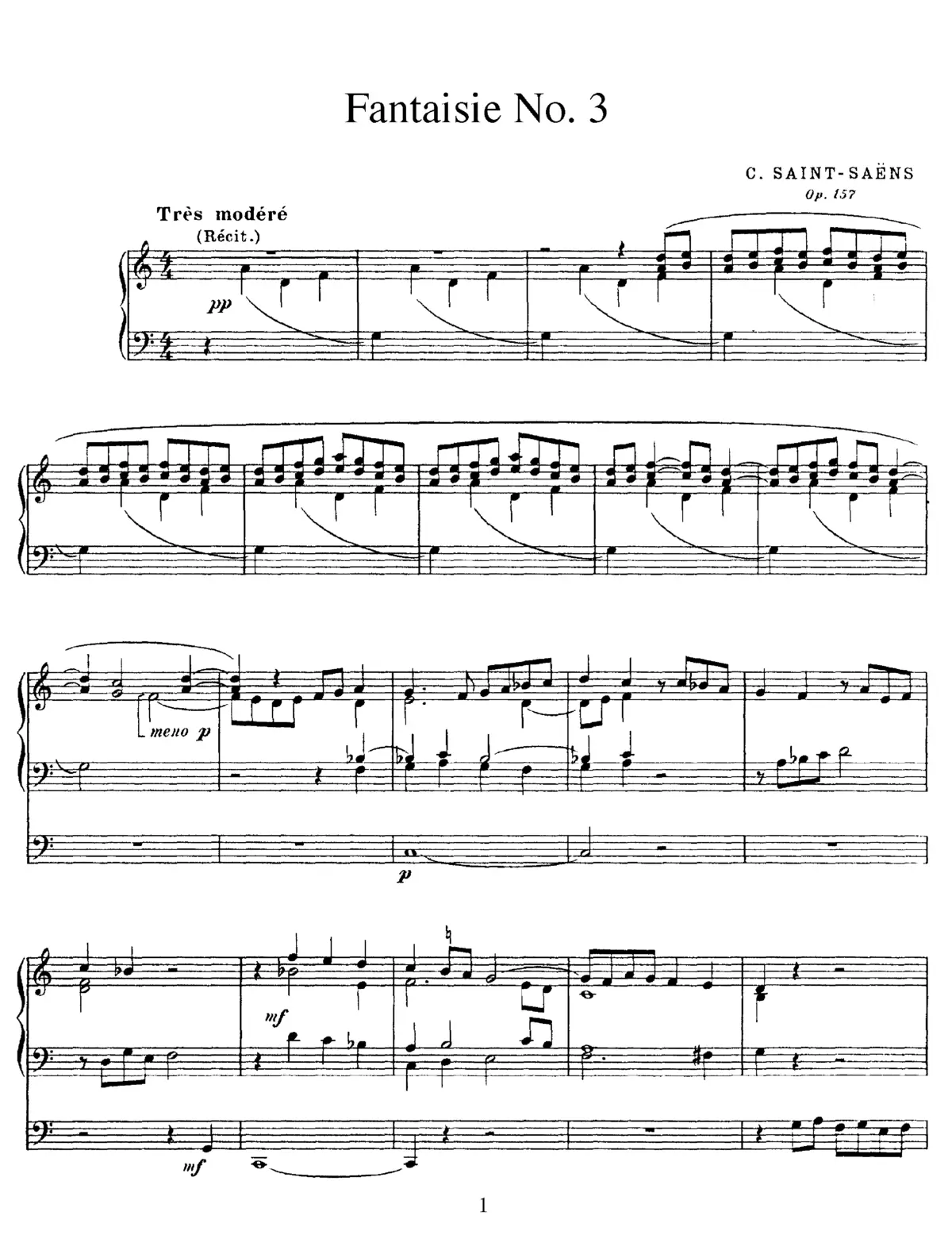 Fantaisie No.3 - Page 1