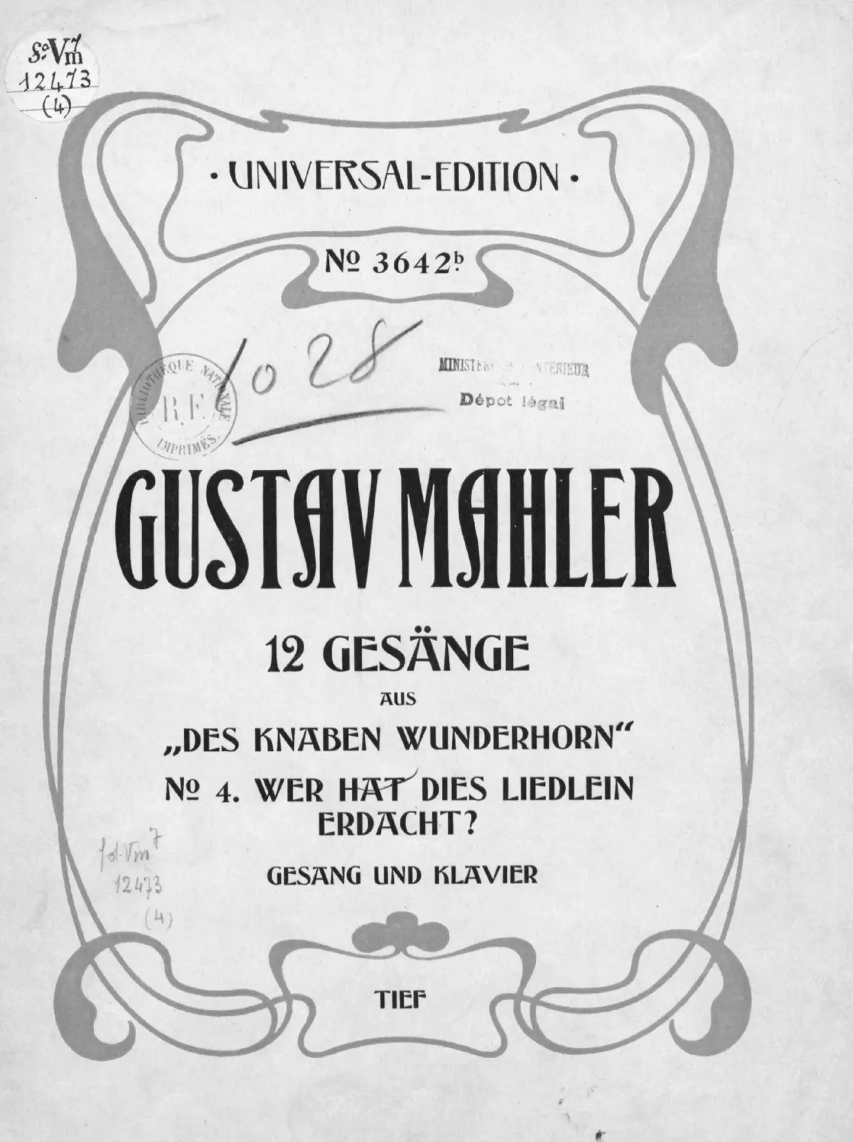 Lieder aus 'Des Knaben Wunderhorn' - Page 1