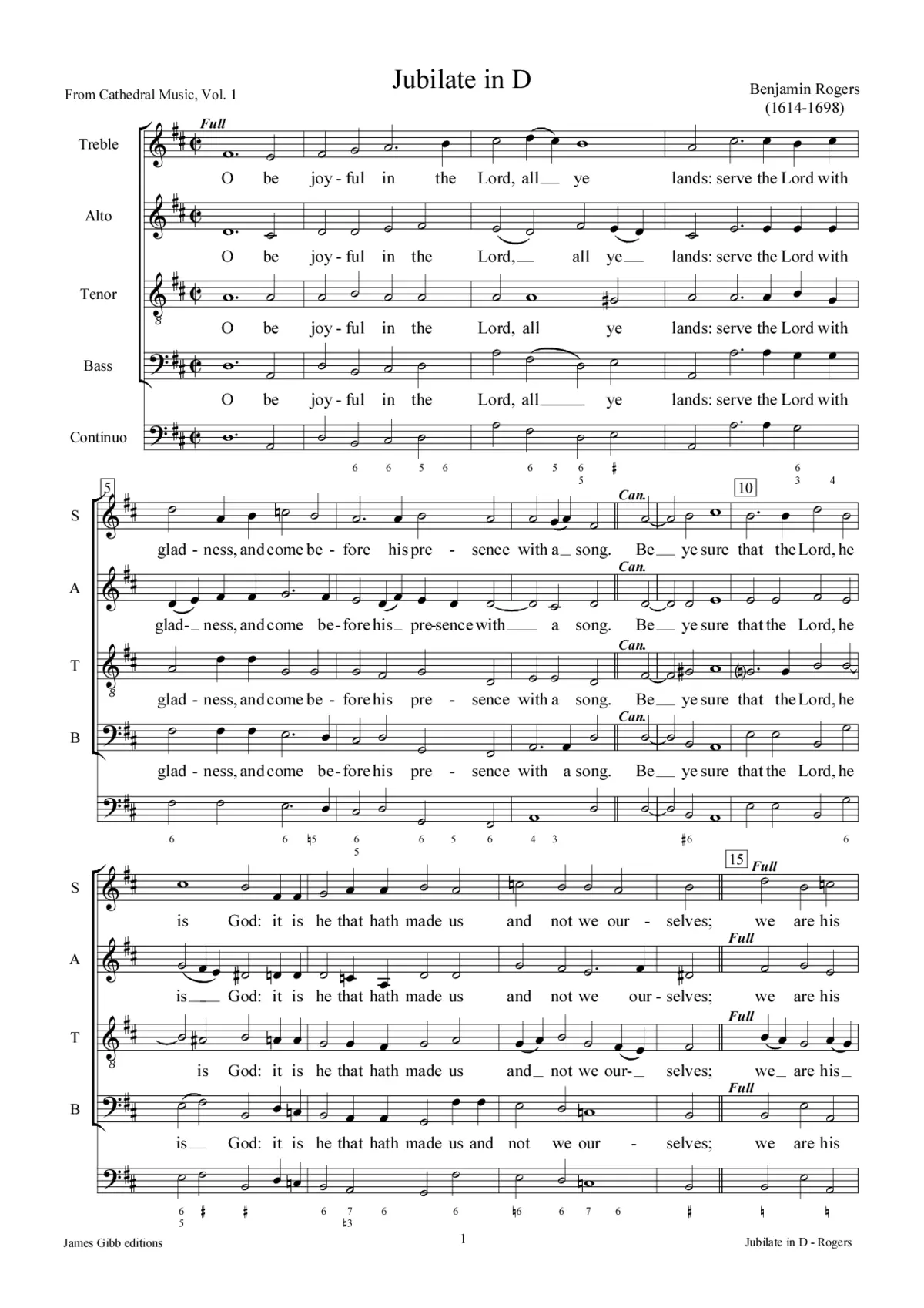 Jubilate in D - Page 1