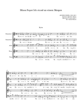 Missa Ich stund an einem Morgen
