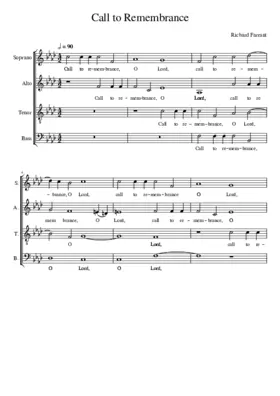 Call to Remembrance O Lord