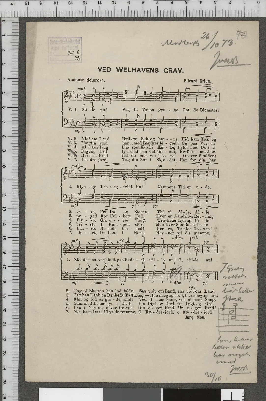 Music at Welhavens Grave - Page 1