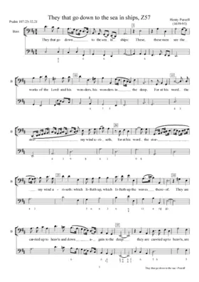 They that go down to the sea, Z 57