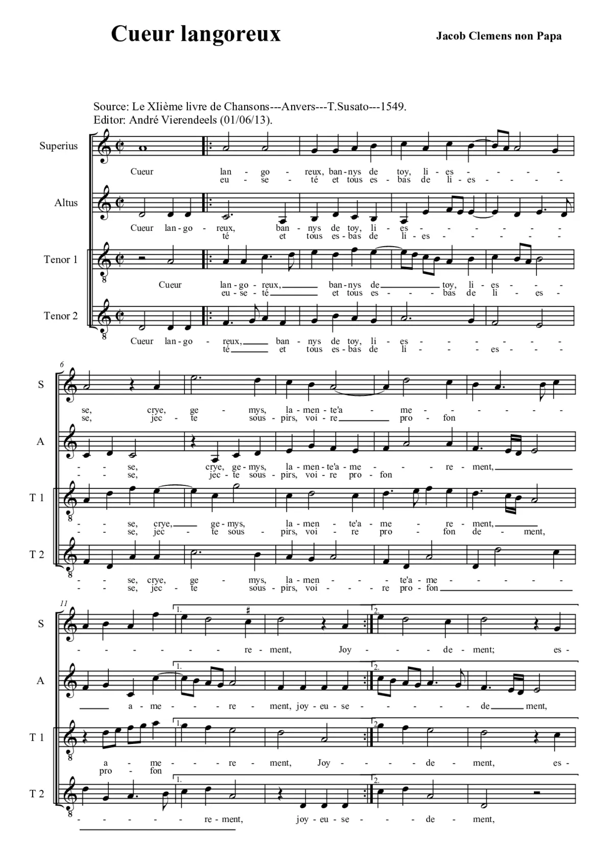Cueur langoreux - Page 1