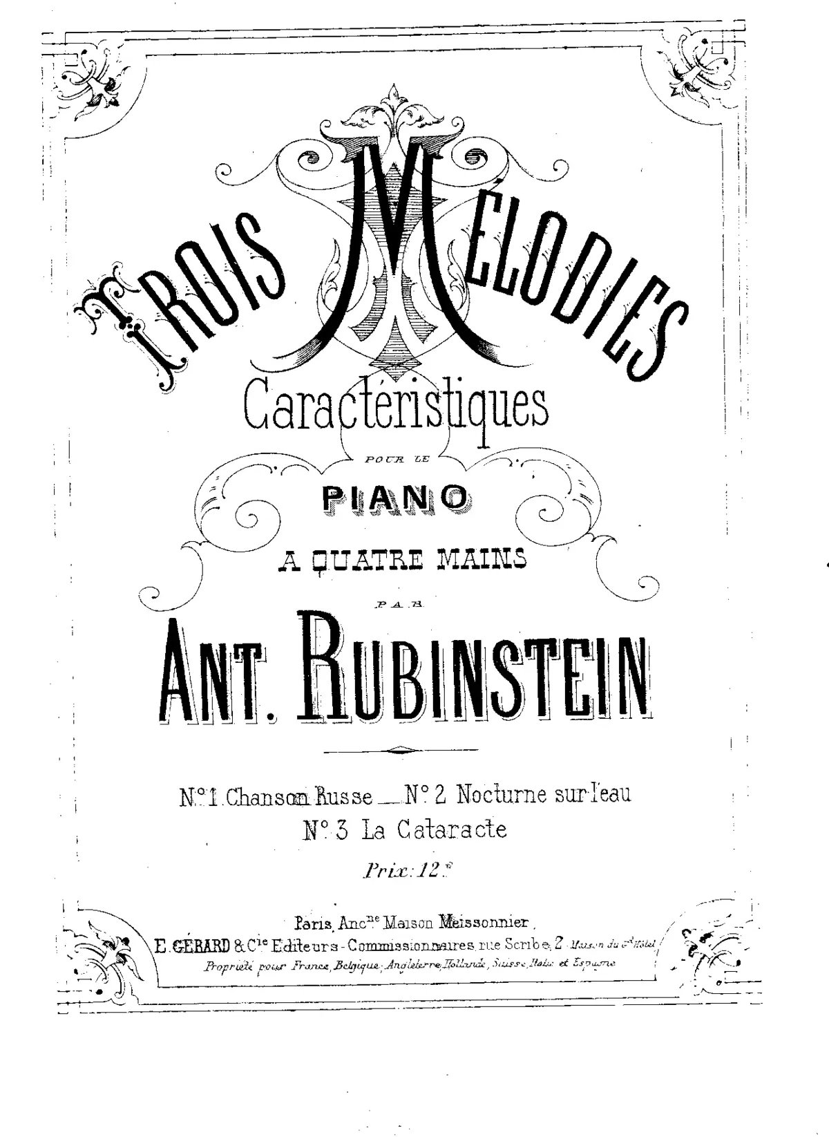 3 Mélodies caractéristiques - Page 1