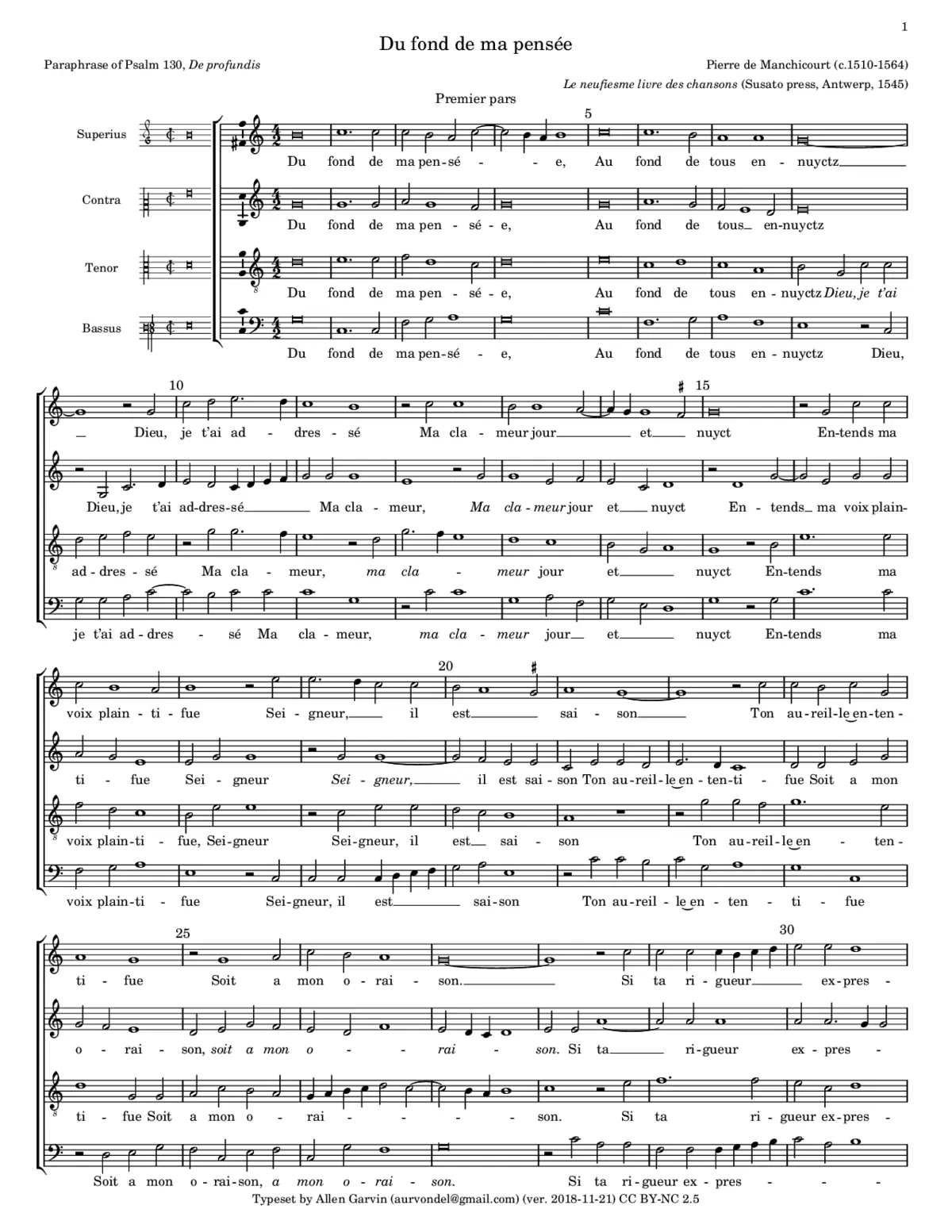 Du fond de ma pensee - Page 1