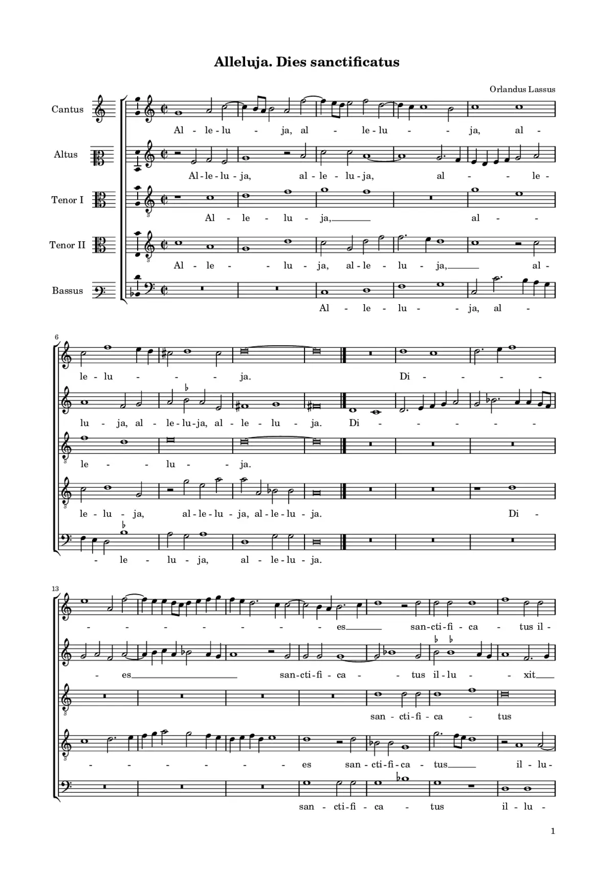 Alleluja. Dies sanctificatus - Page 1