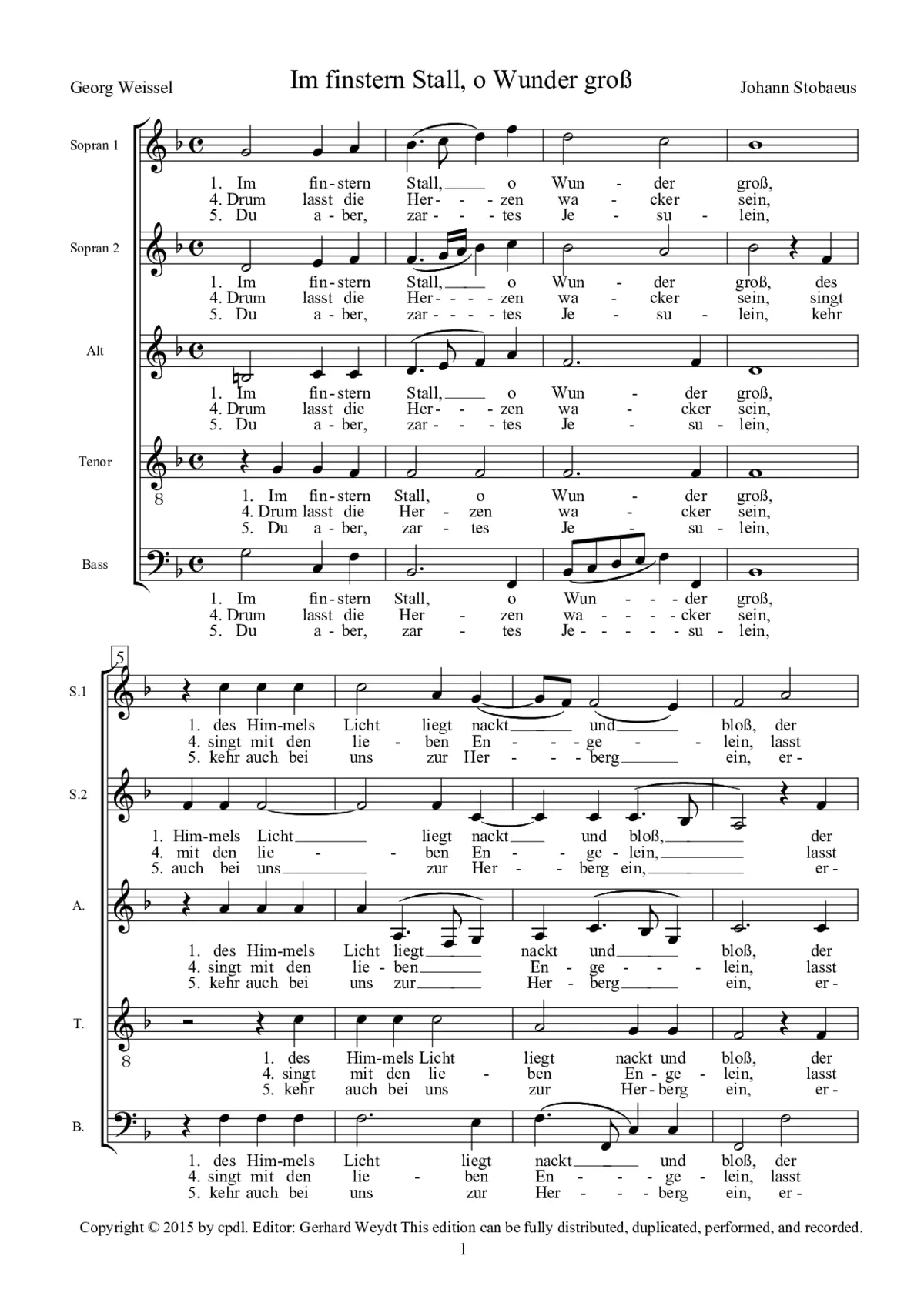 Im finstern Stall - Page 1