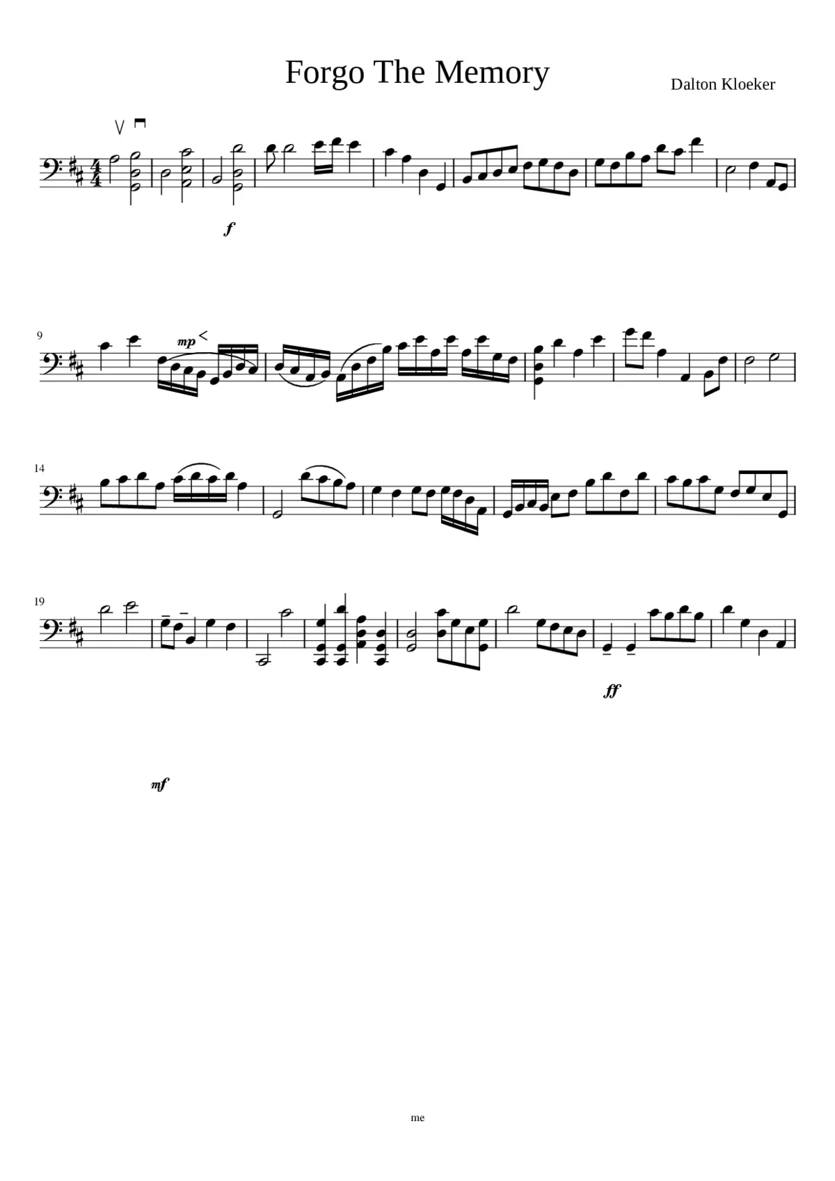 Forgo The Memory - Page 1