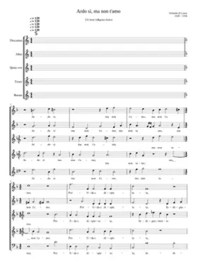 Ardo sì ma non t'amo (Lasso's 2nd setting may be found here.)
