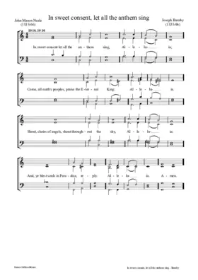 In sweet consent, let all the anthem sing