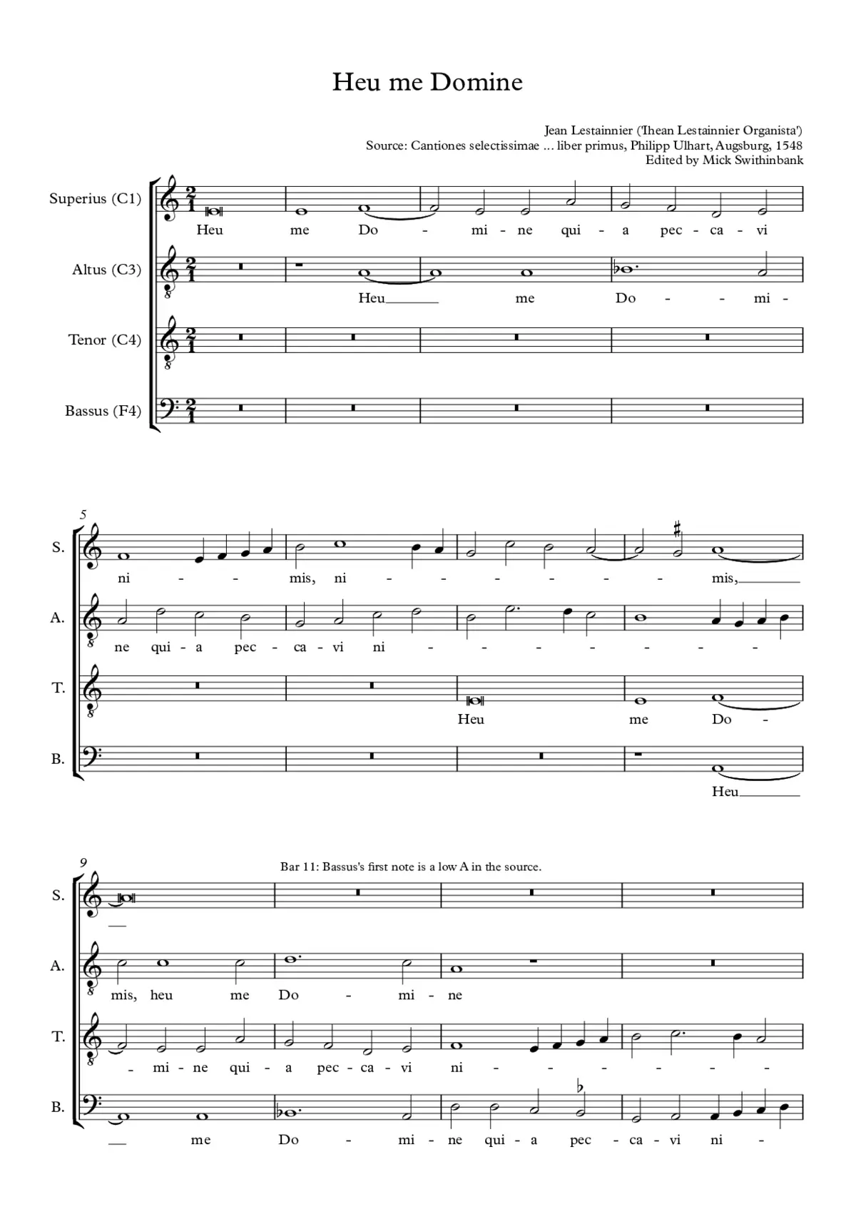 Heu me Domine - Page 1