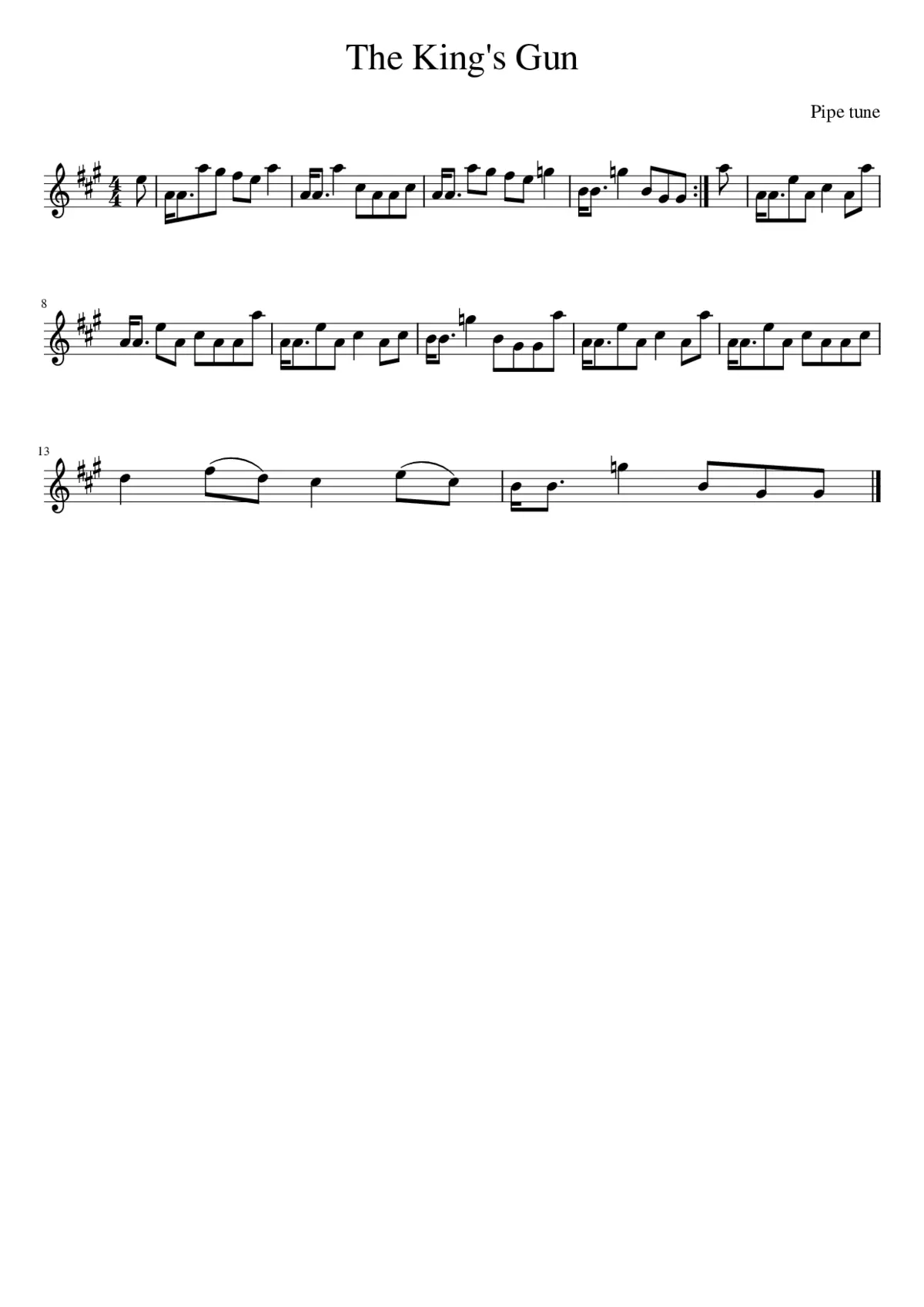 The King's Gun - Page 1