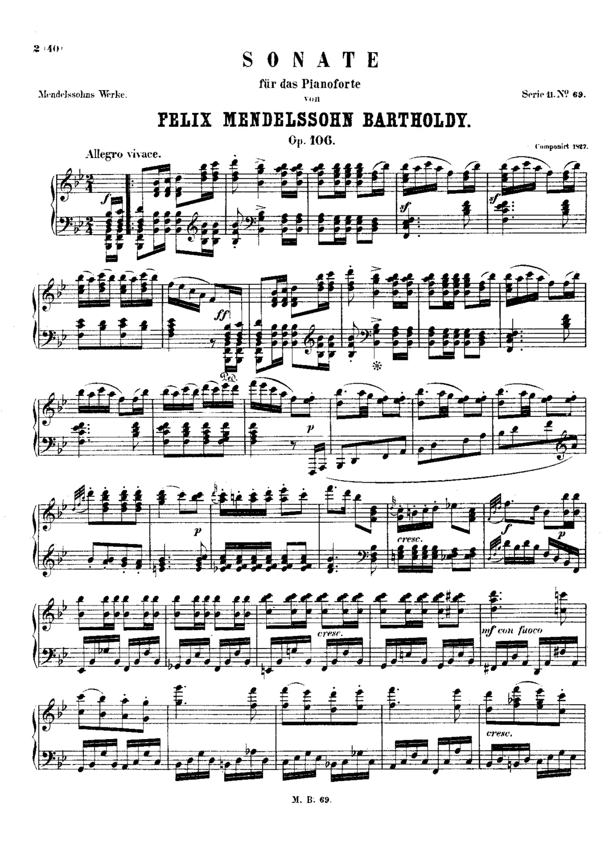 Piano Sonata No.3 - Page 1