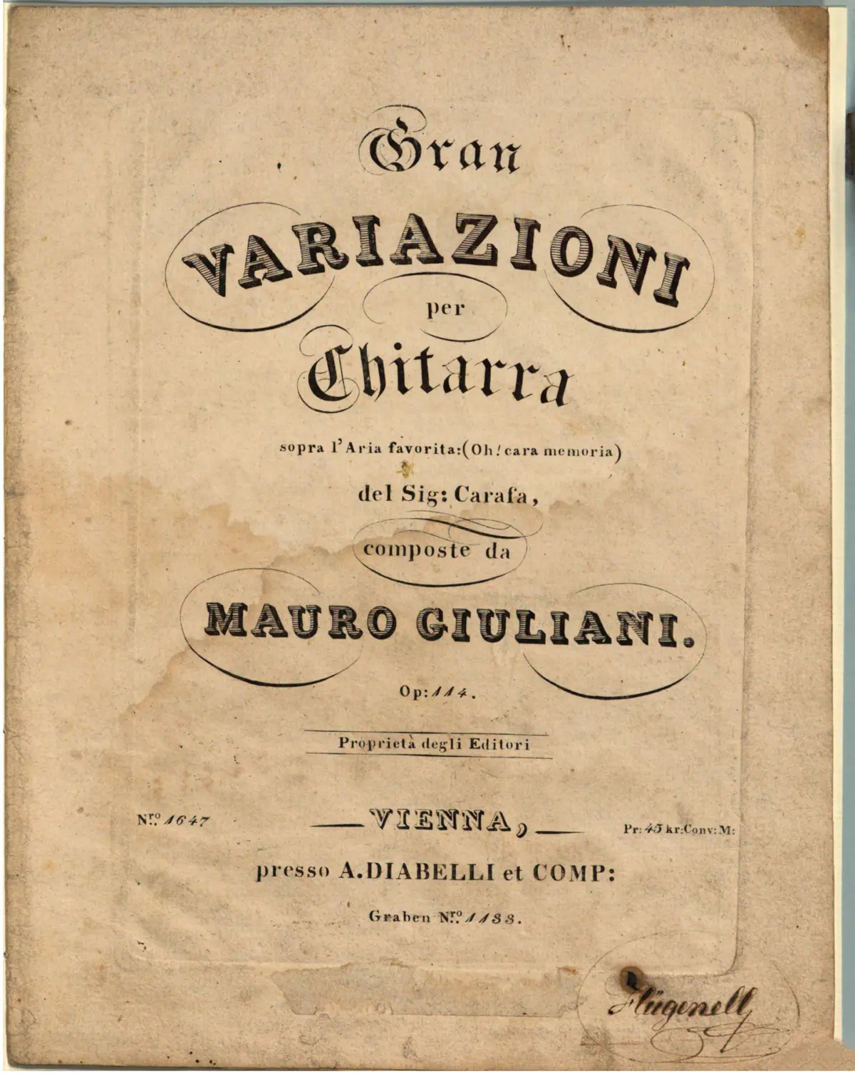 Gran Variazioni per Chitarra - Page 1
