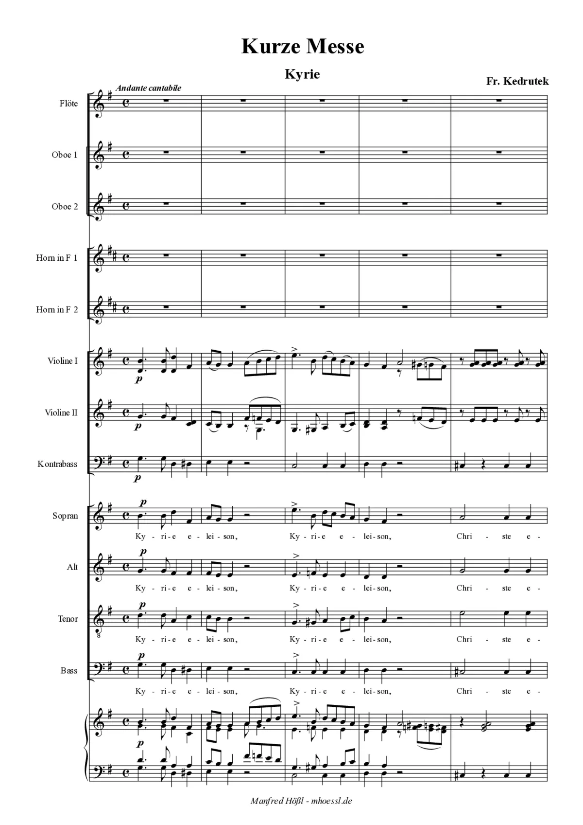 Kurze Messe in G - Page 1