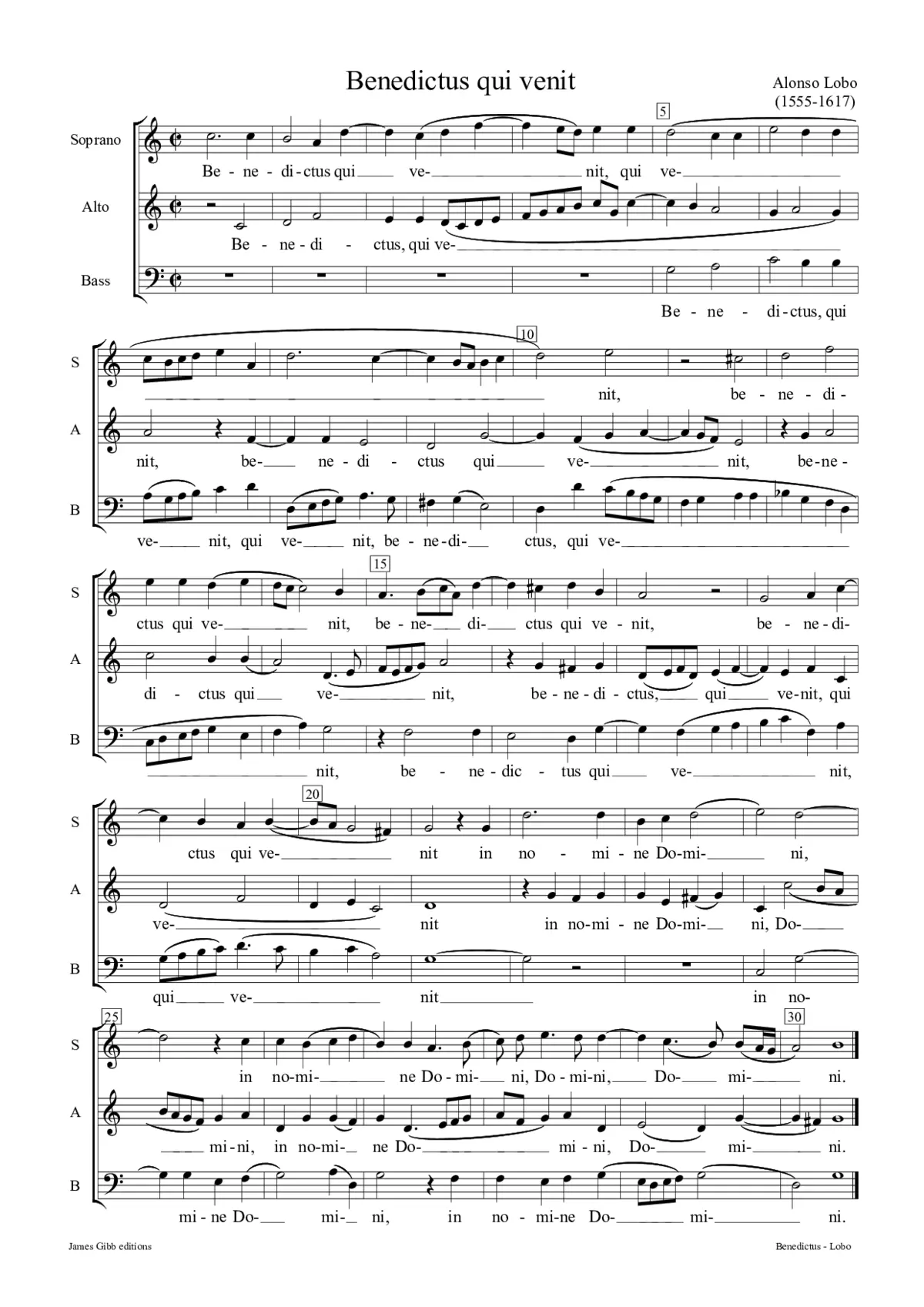 Benedictus qui venit - Page 1