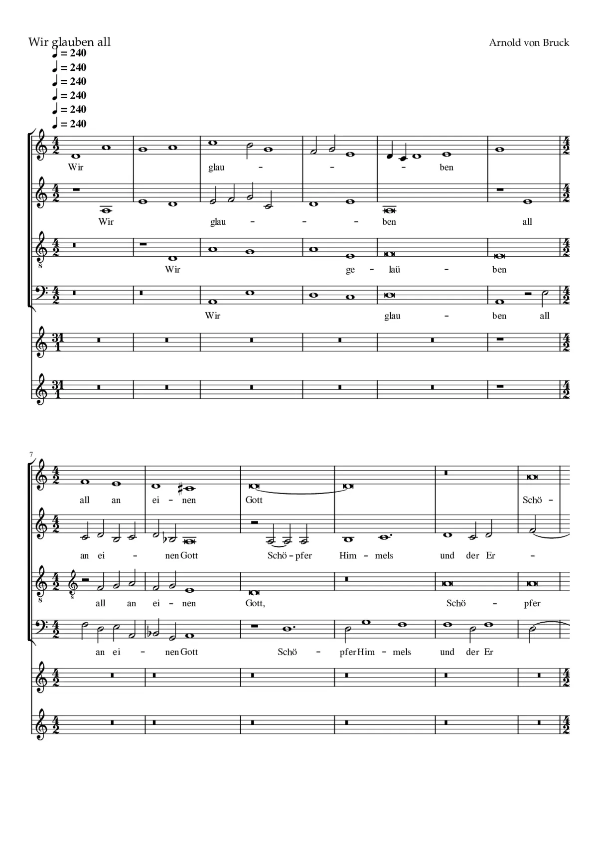 Wir glauben all an einen Gott - Page 1
