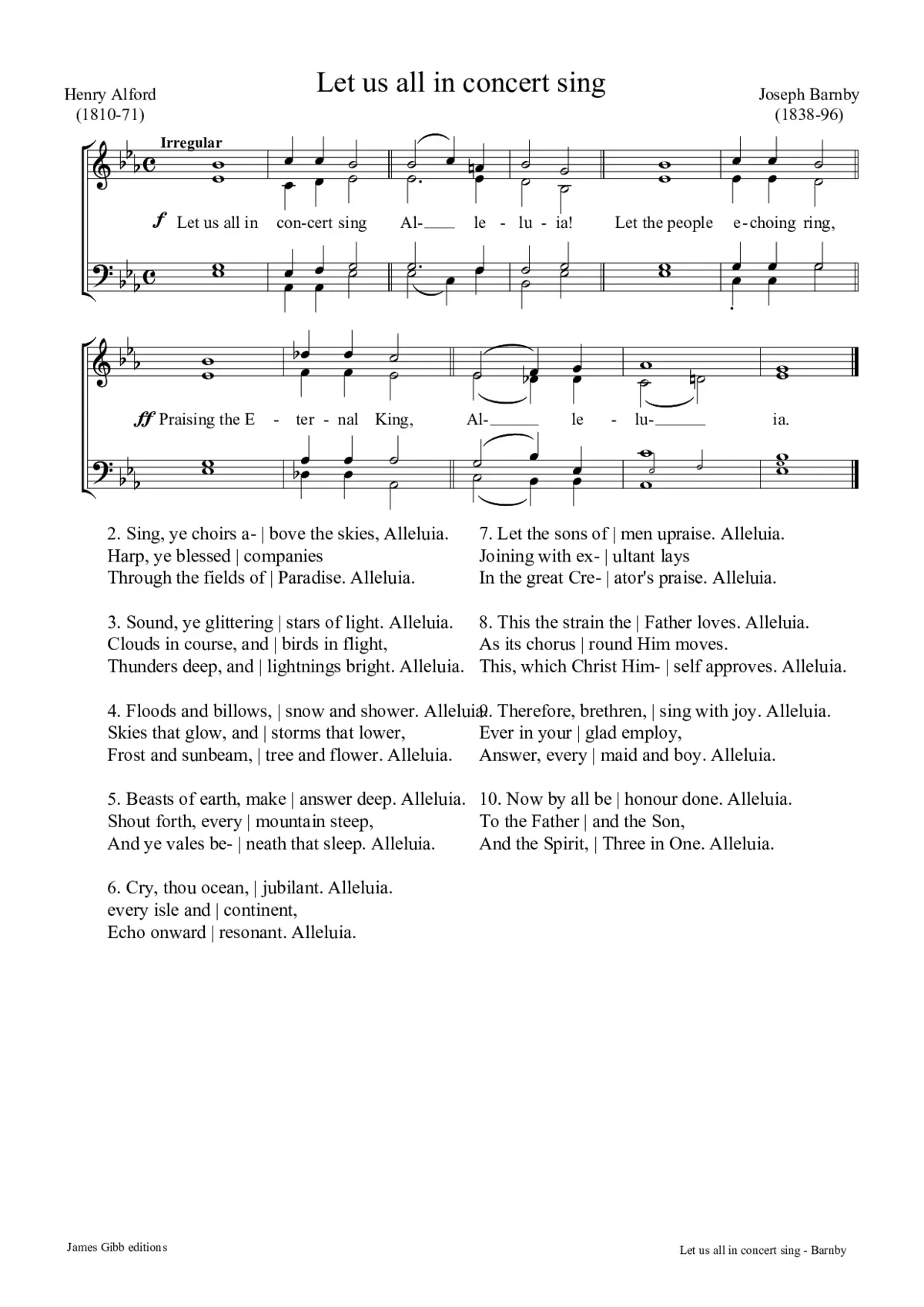 Let us all in concert sing - Page 1