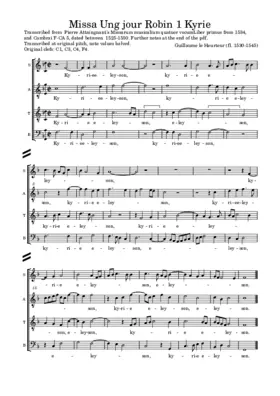 Missa Ung jour Robin