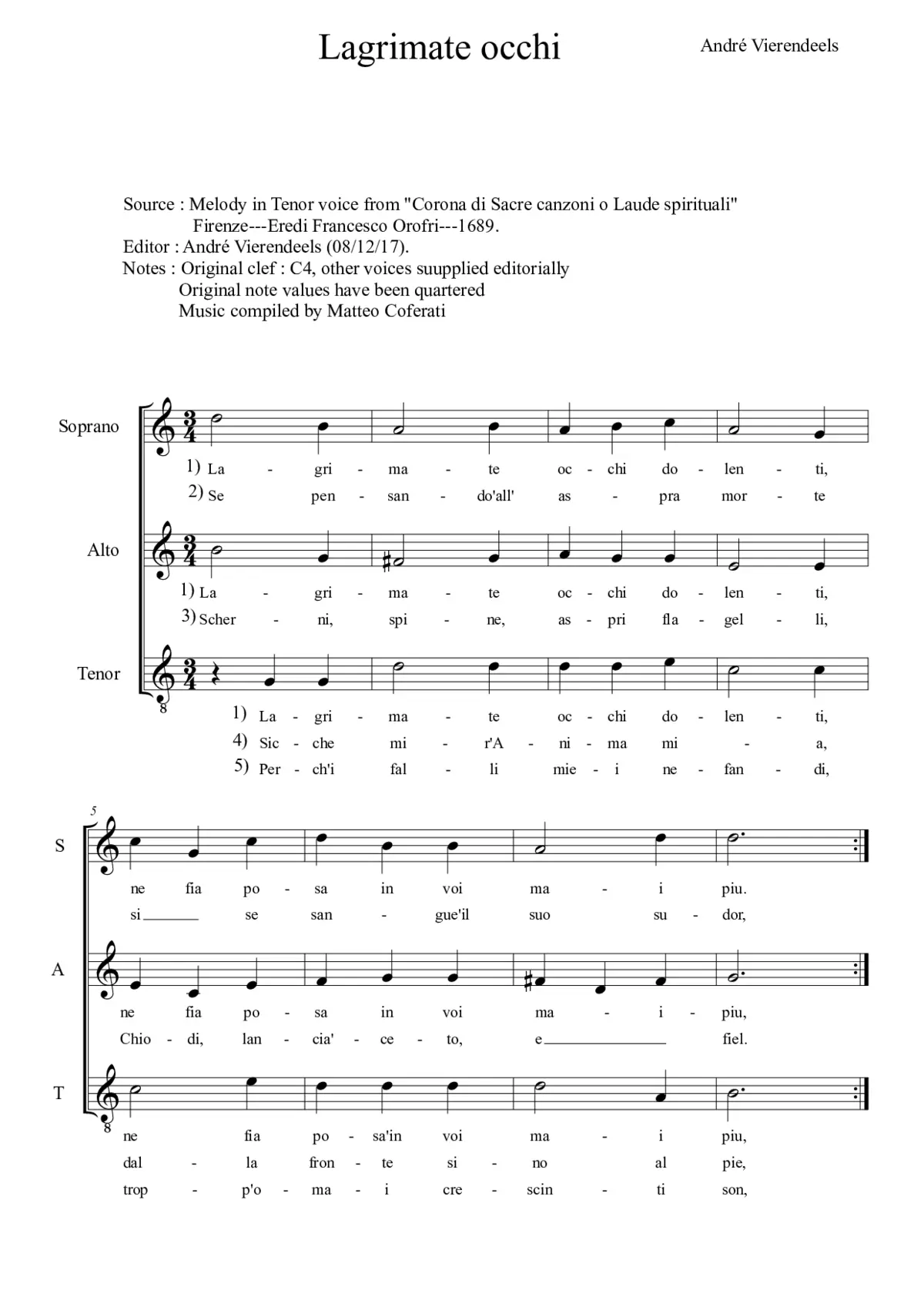 Lagrimate occhi dolenti - Page 1