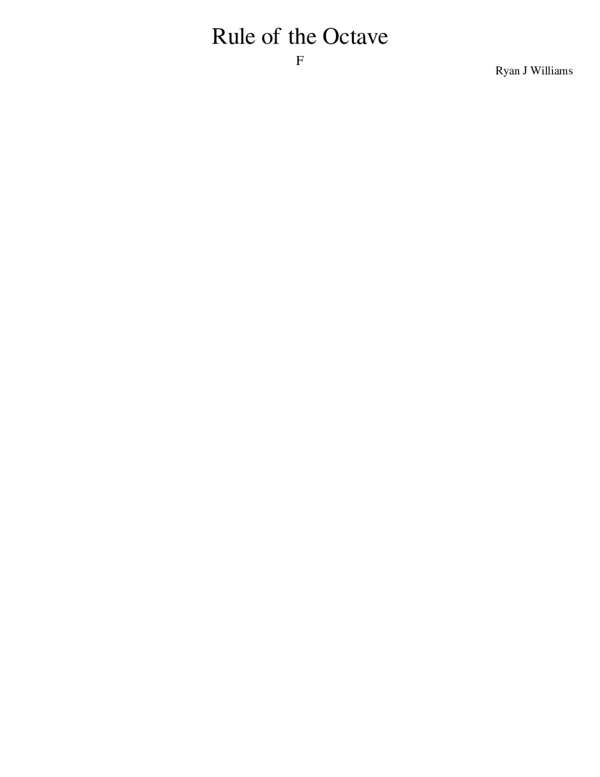 Rule of the Octave basic - F - Page 1