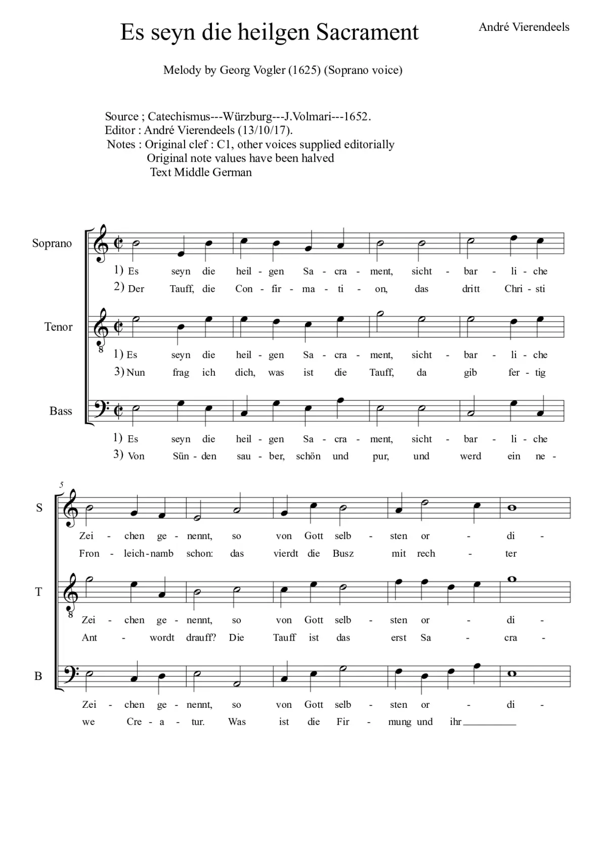 Es seyn die heilgen Sacrament - Page 1