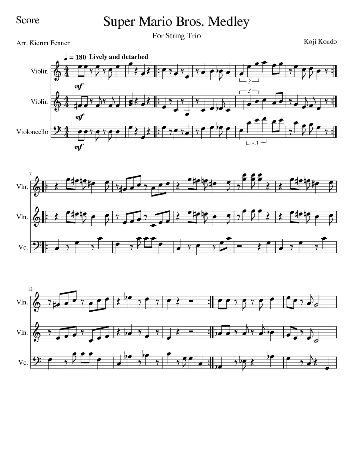 super mario bros medley - Page 1