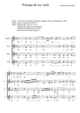 Puisque de toy vient