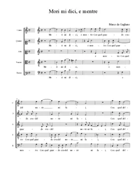 Mori mi dici, e mentre