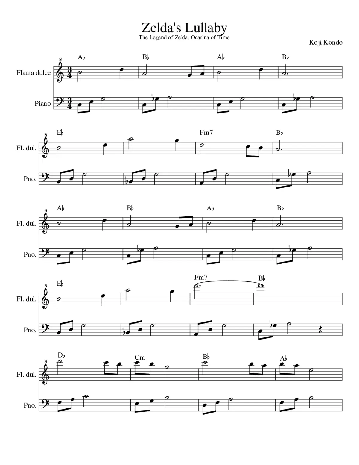Zelda's Lullaby Fryda Castillo - Page 1