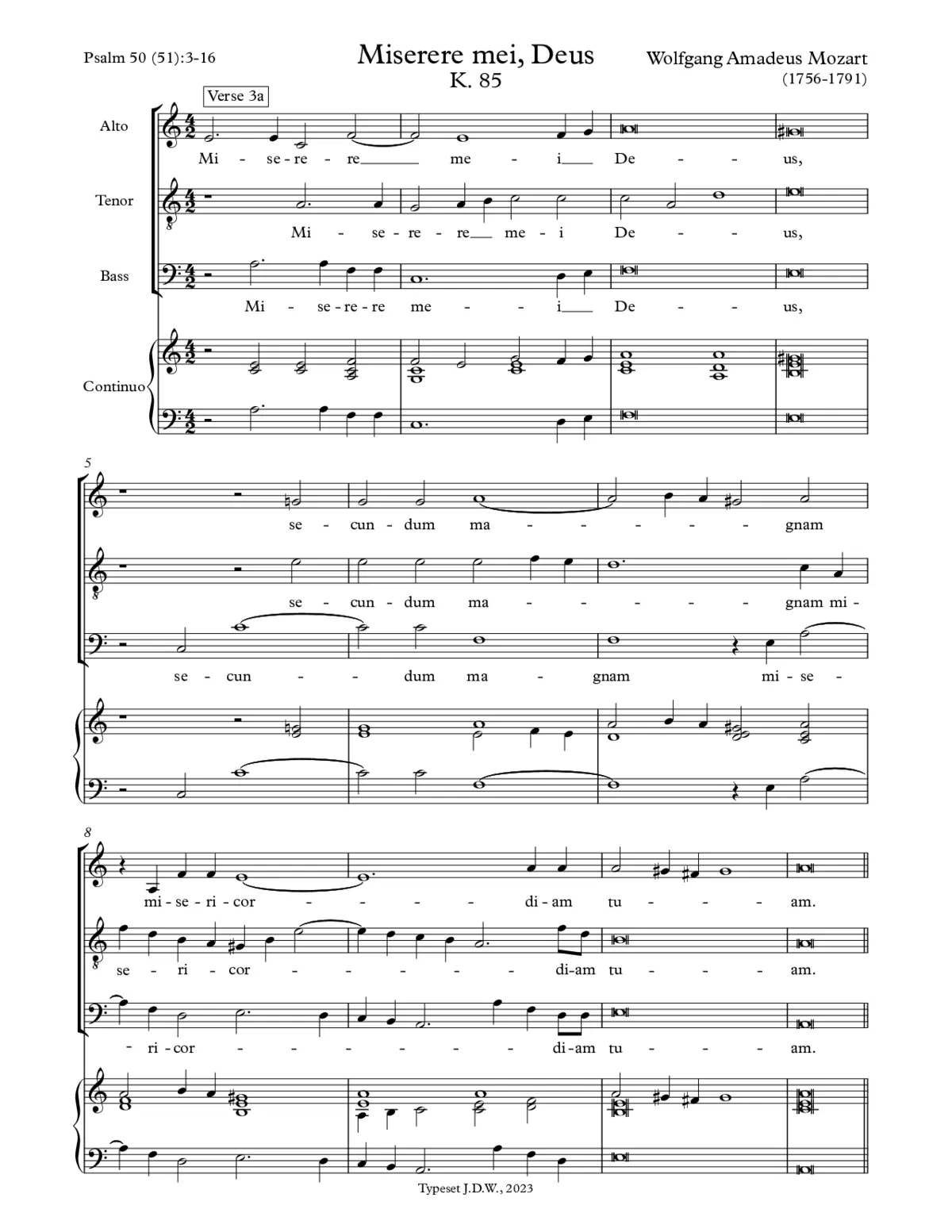 Miserere mei, Deus KV 85 - Page 1