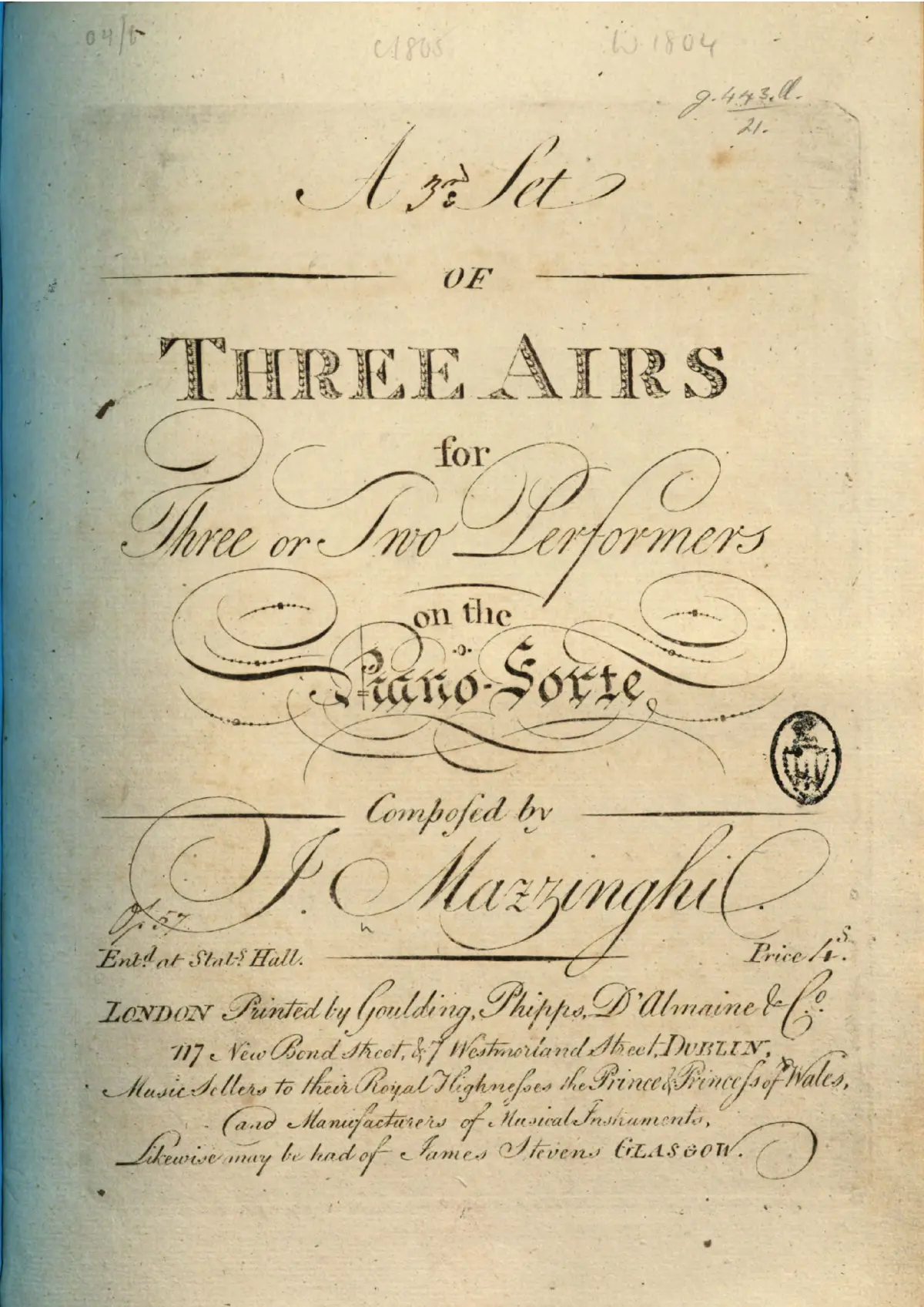 3 Airs for Piano 5-Hands - Page 1