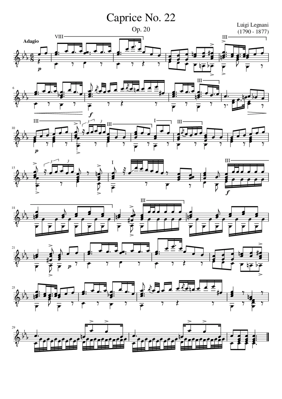 36 Caprices Op.20 - Page 1