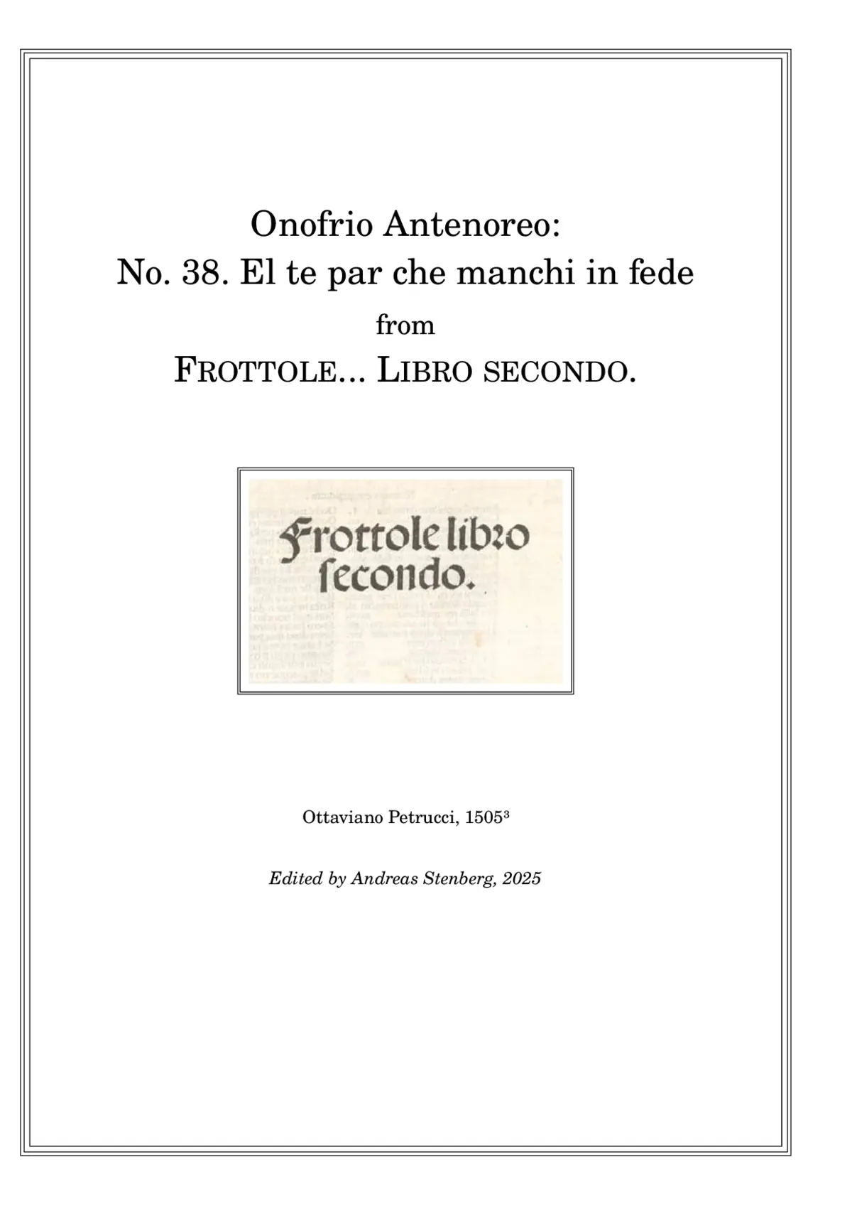 El te par che manchi in fede - Page 1