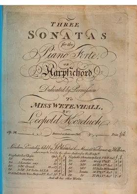 3 Keyboard Sonatas, P.XII:35-37