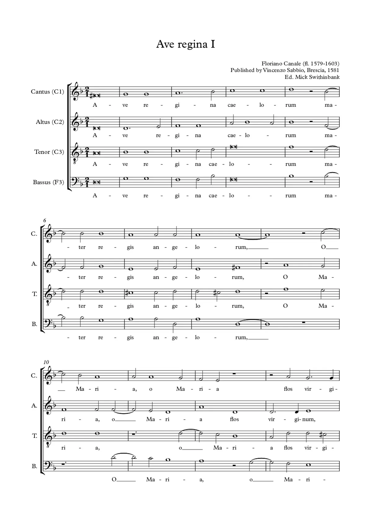 Ave regina I - Page 1