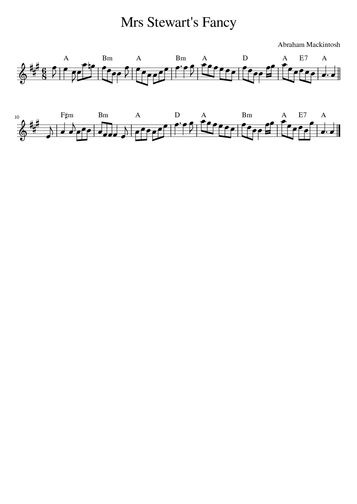 Mrs Stewart's Fancy - Page 1