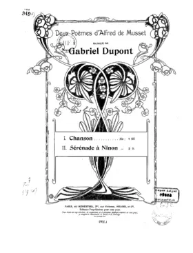 Deux poèmes d'Alfred de Musset