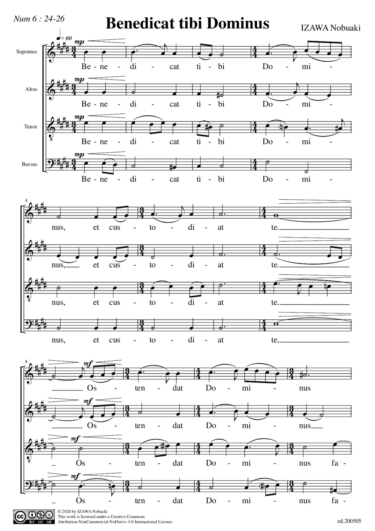 Benedicat tibi Dominus - Page 1