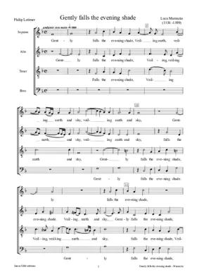 Gently falls the evening shade