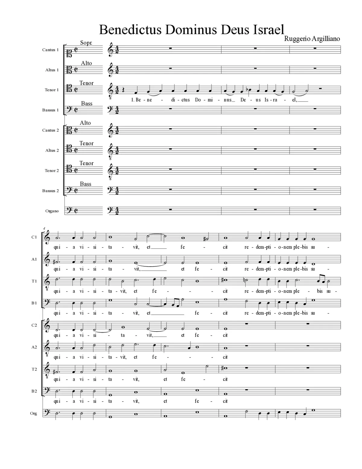 Benedictus Dominus Deus Israel - Page 1