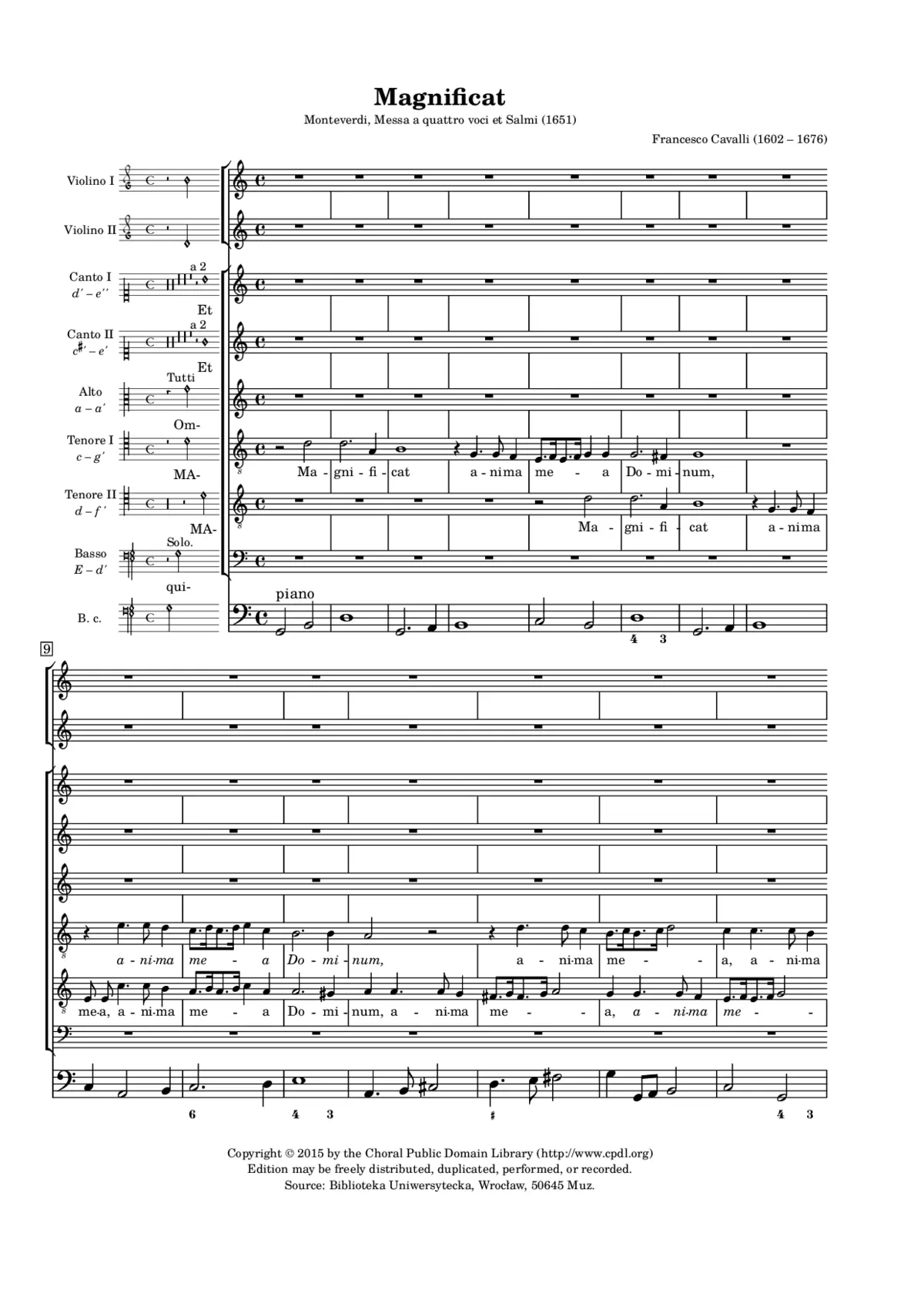 Magnificat a 6 - Page 1