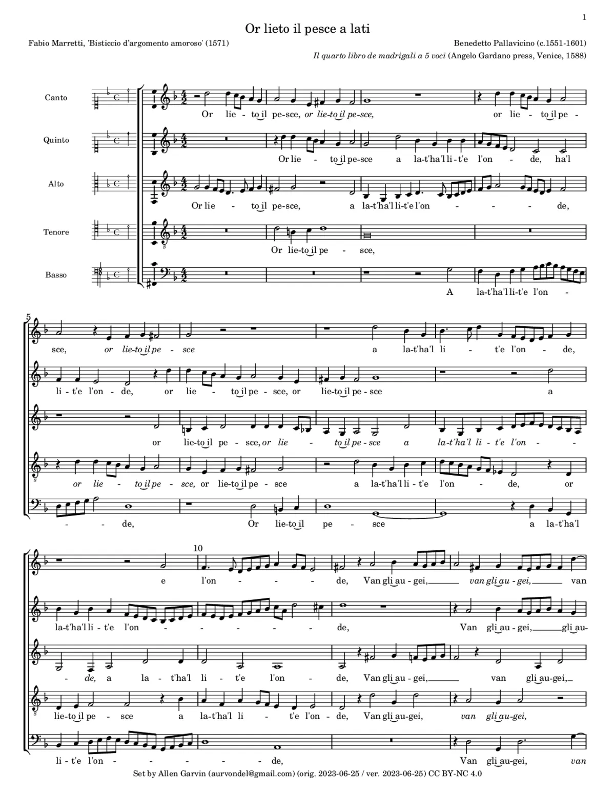 Hor lieto il pesce - Page 1