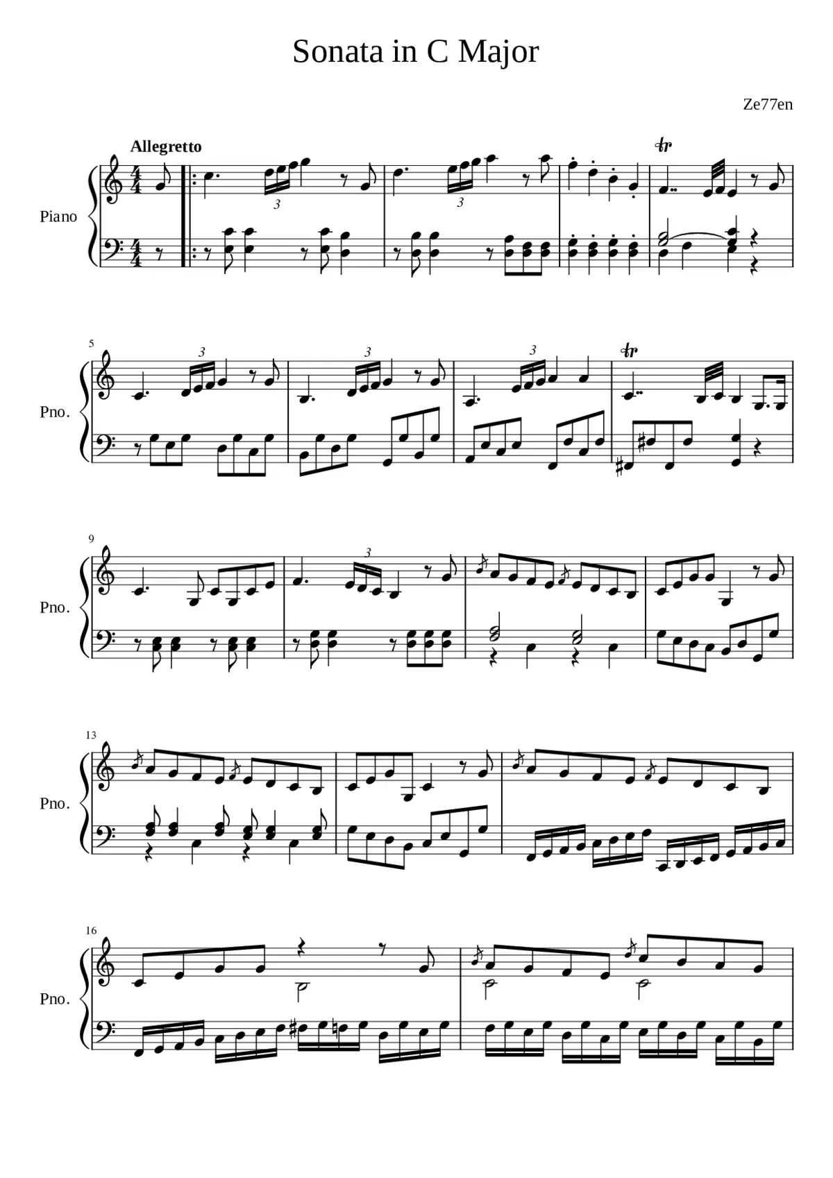 Piano Sonata No.1 in C major K.279/189d - Page 1