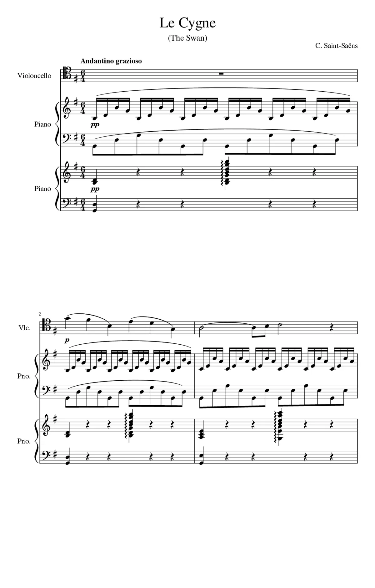 Le carnaval des animaux - Page 1