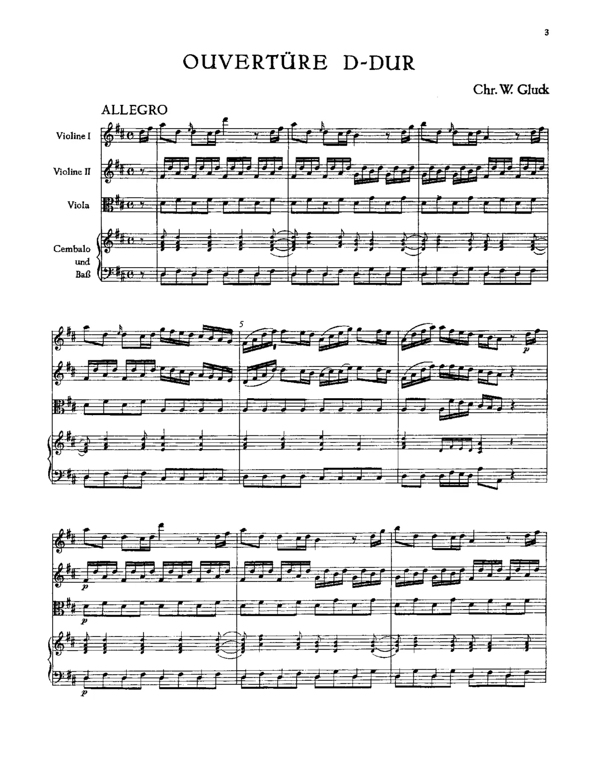 Overture in D Major - Page 1