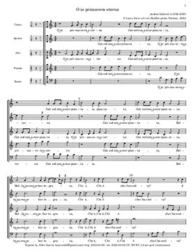 O in primavera eterna