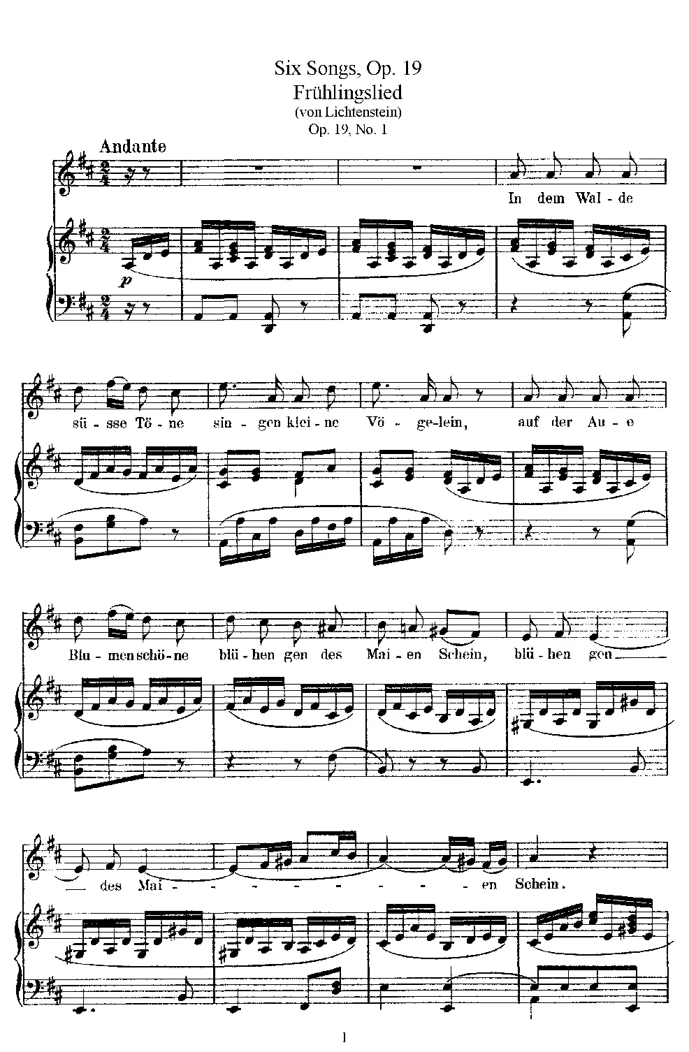 Sechs Gesänge - Page 1